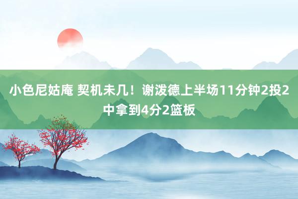 小色尼姑庵 契机未几！谢泼德上半场11分钟2投2中拿到4分2篮板
