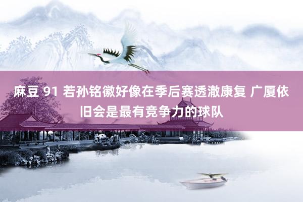 麻豆 91 若孙铭徽好像在季后赛透澈康复 广厦依旧会是最有竞争力的球队