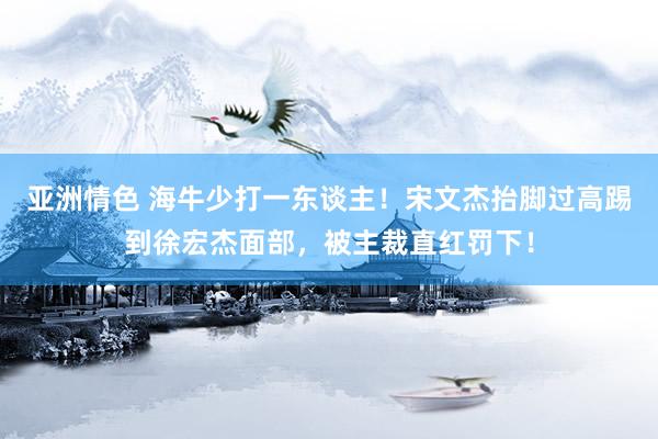 亚洲情色 海牛少打一东谈主！宋文杰抬脚过高踢到徐宏杰面部，被主裁直红罚下！